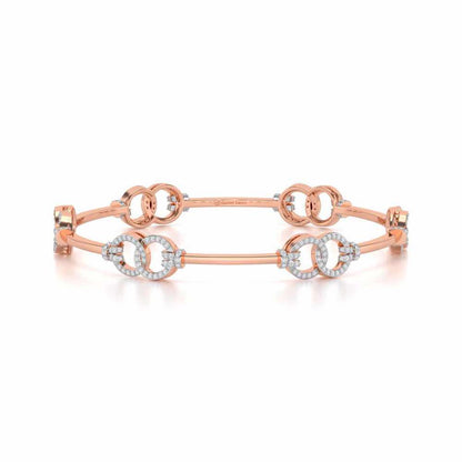 Bling Ring Silver Bangles - Rose Gold - Image 4