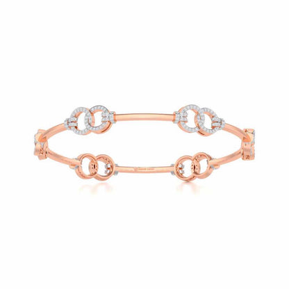 Bling Ring Silver Bangles - Rose Gold - Image 5