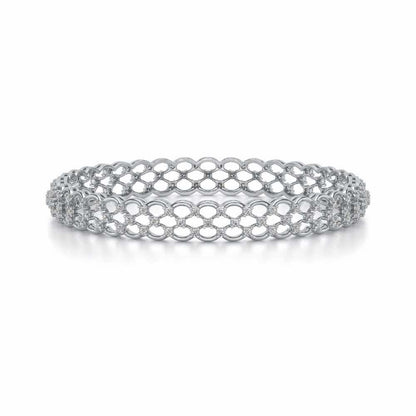 Bling Shout Silver Bangles - White Gold - Image 4