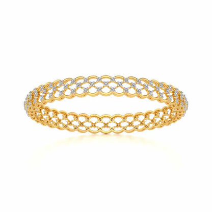 Bling Shout Silver Bangles - Yellow Gold - Image 5