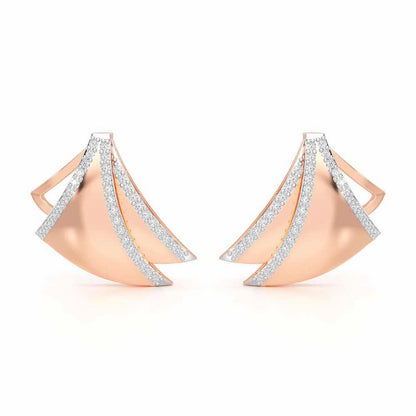 Bliss Harmony Silver Earrings - Rose Gold - Image 1