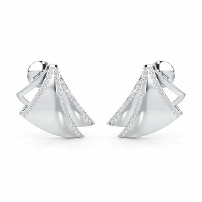 Bliss Harmony Silver Earrings - White Gold - Image 2