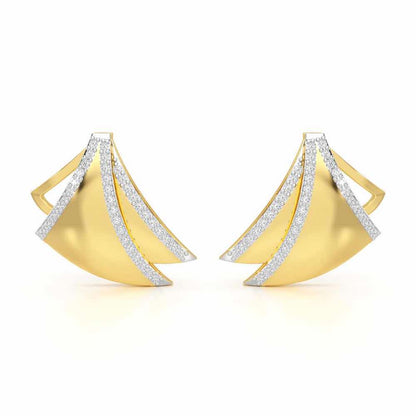 Bliss Harmony Silver Earrings - Yellow Gold - Image 1