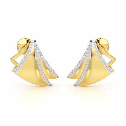 Bliss Harmony Silver Earrings - Yellow Gold - Image 2