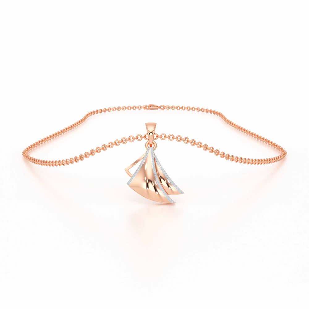Bliss Harmony Silver Pendant - Rose Gold - Image 3