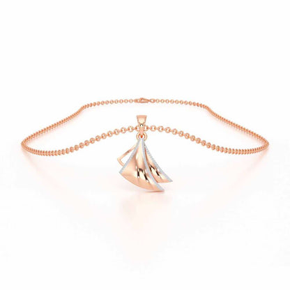 Bliss Harmony Silver Pendant - Rose Gold - Image 3