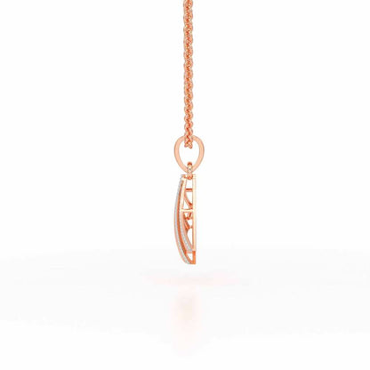 Bliss Harmony Silver Pendant - Rose Gold - Image 4