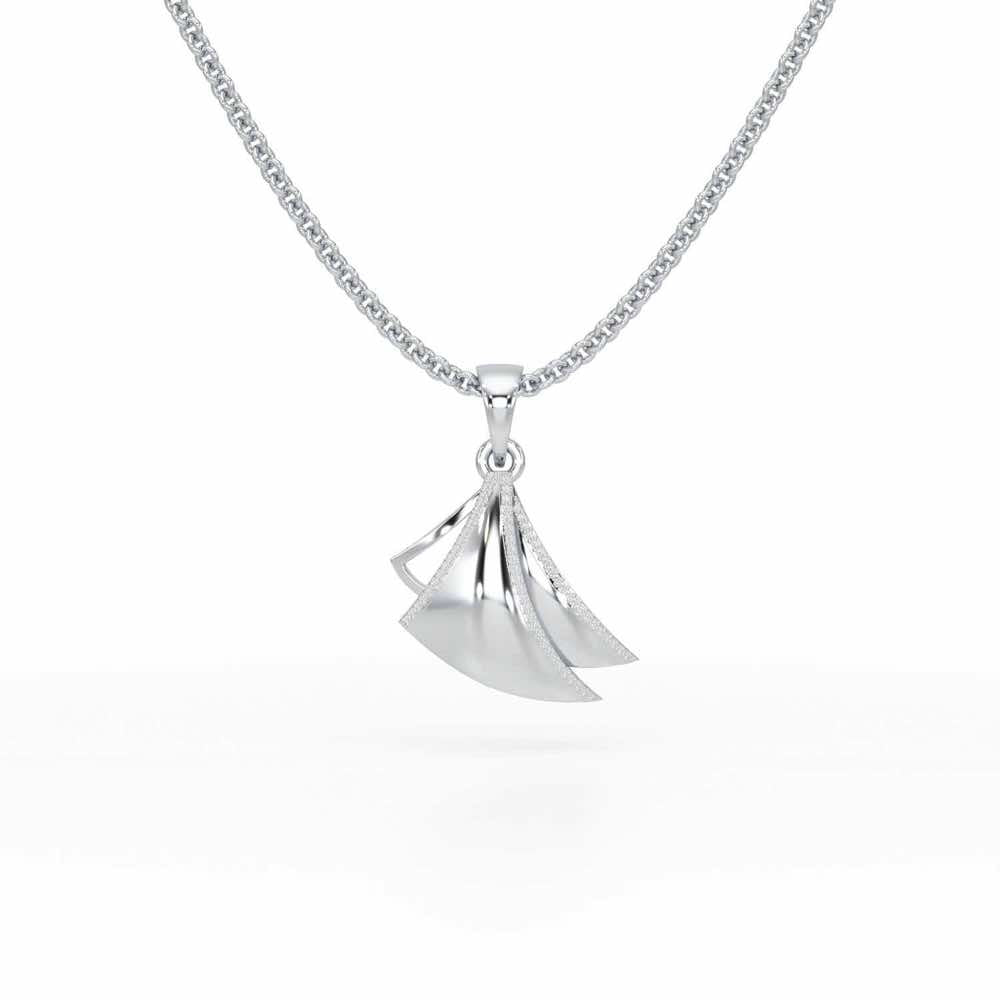 Bliss Harmony Silver Pendant - White Gold - Image 1