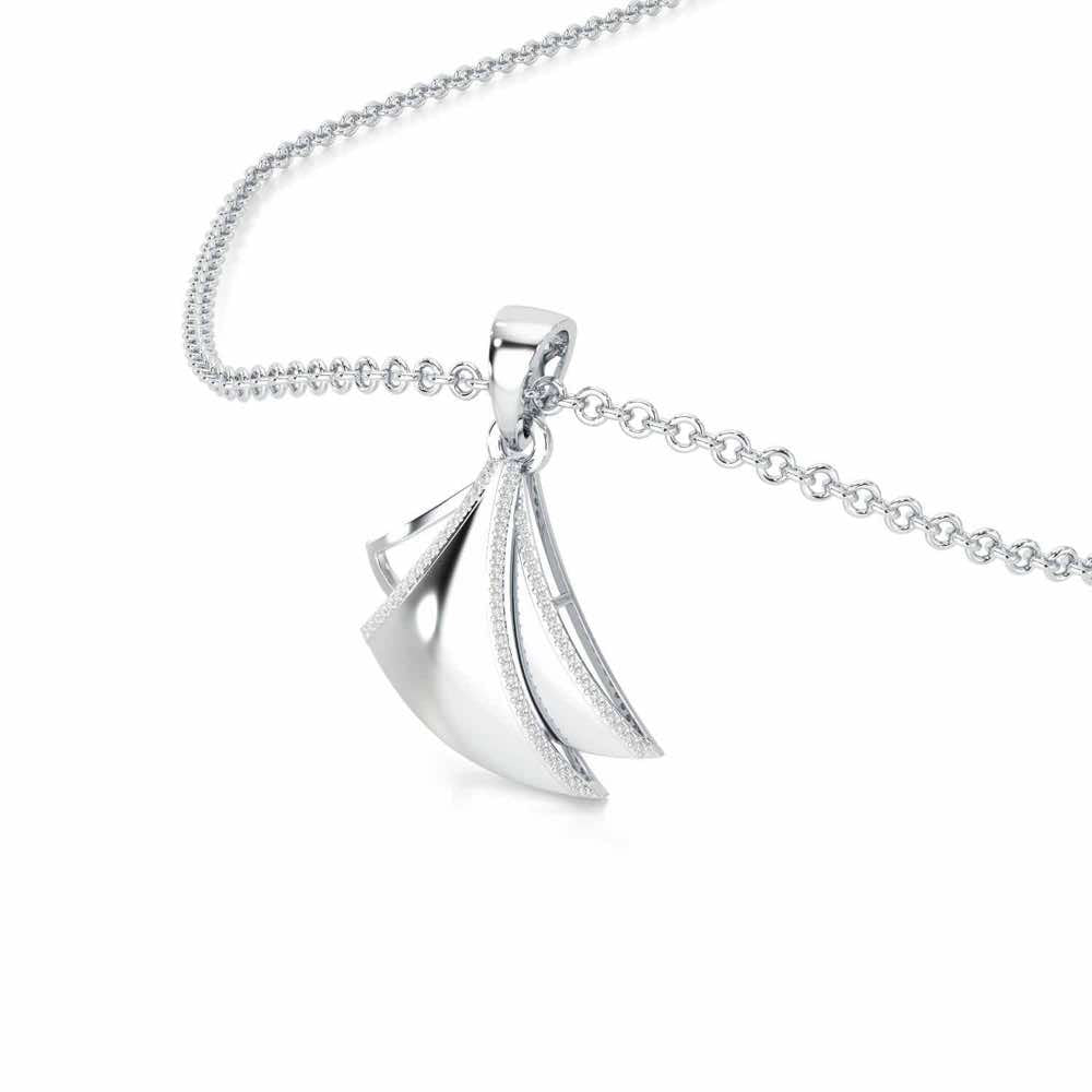 Bliss Harmony Silver Pendant - White Gold - Image 2
