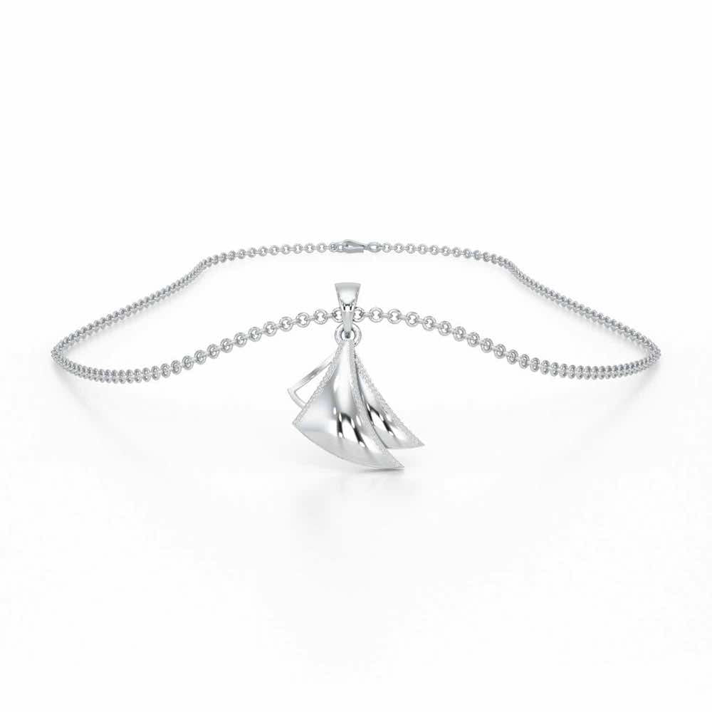 Bliss Harmony Silver Pendant - White Gold - Image 3
