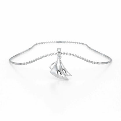 Bliss Harmony Silver Pendant - White Gold - Image 3