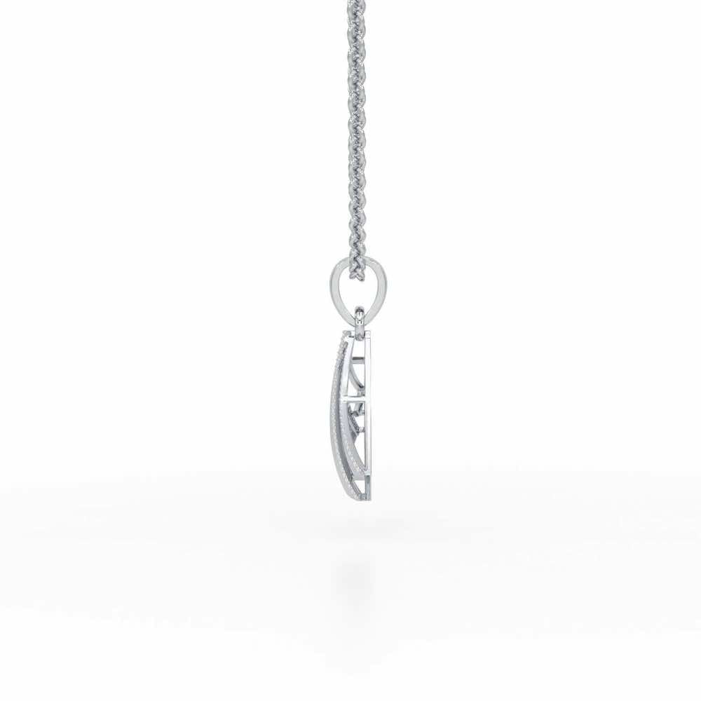 Bliss Harmony Silver Pendant - White Gold - Image 4