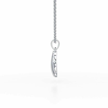 Bliss Harmony Silver Pendant - White Gold - Image 4