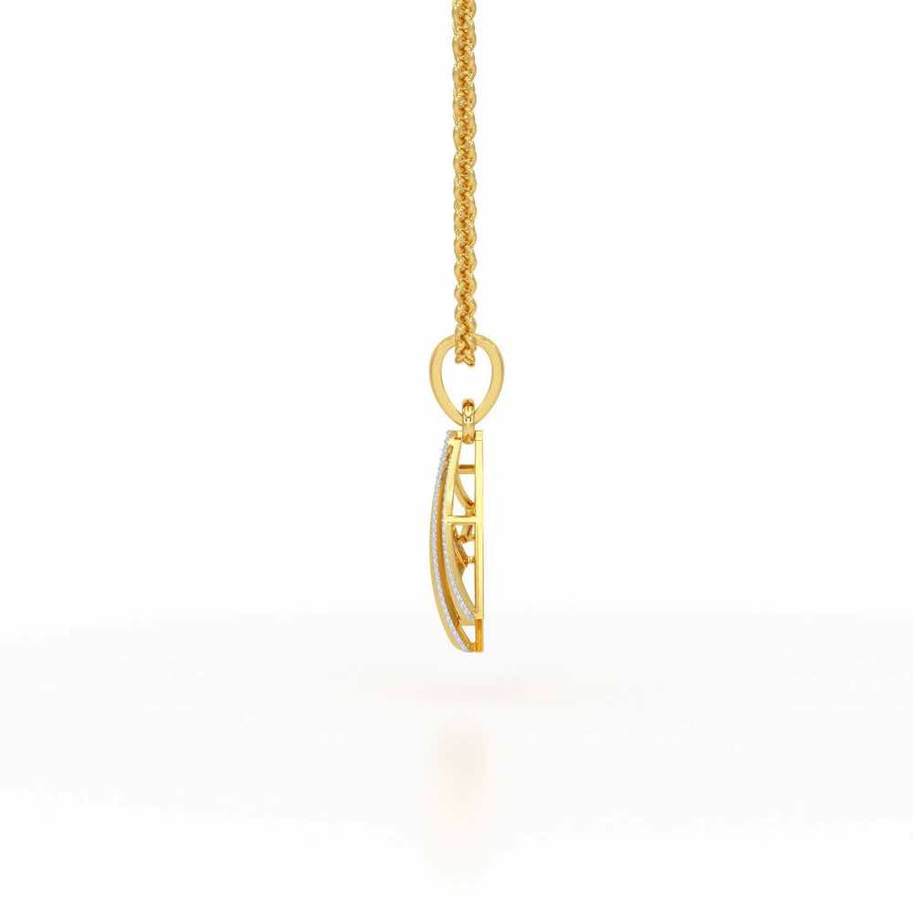 Bliss Harmony Silver Pendant - Yellow Gold - Image 4