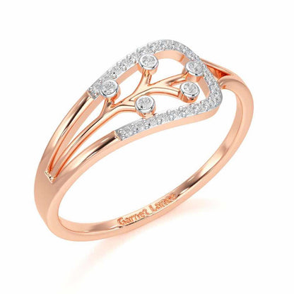 Bliss Vine Silver Ring - Rose Gold - Image 1
