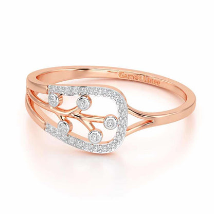 Bliss Vine Silver Ring - Rose Gold - Image 2