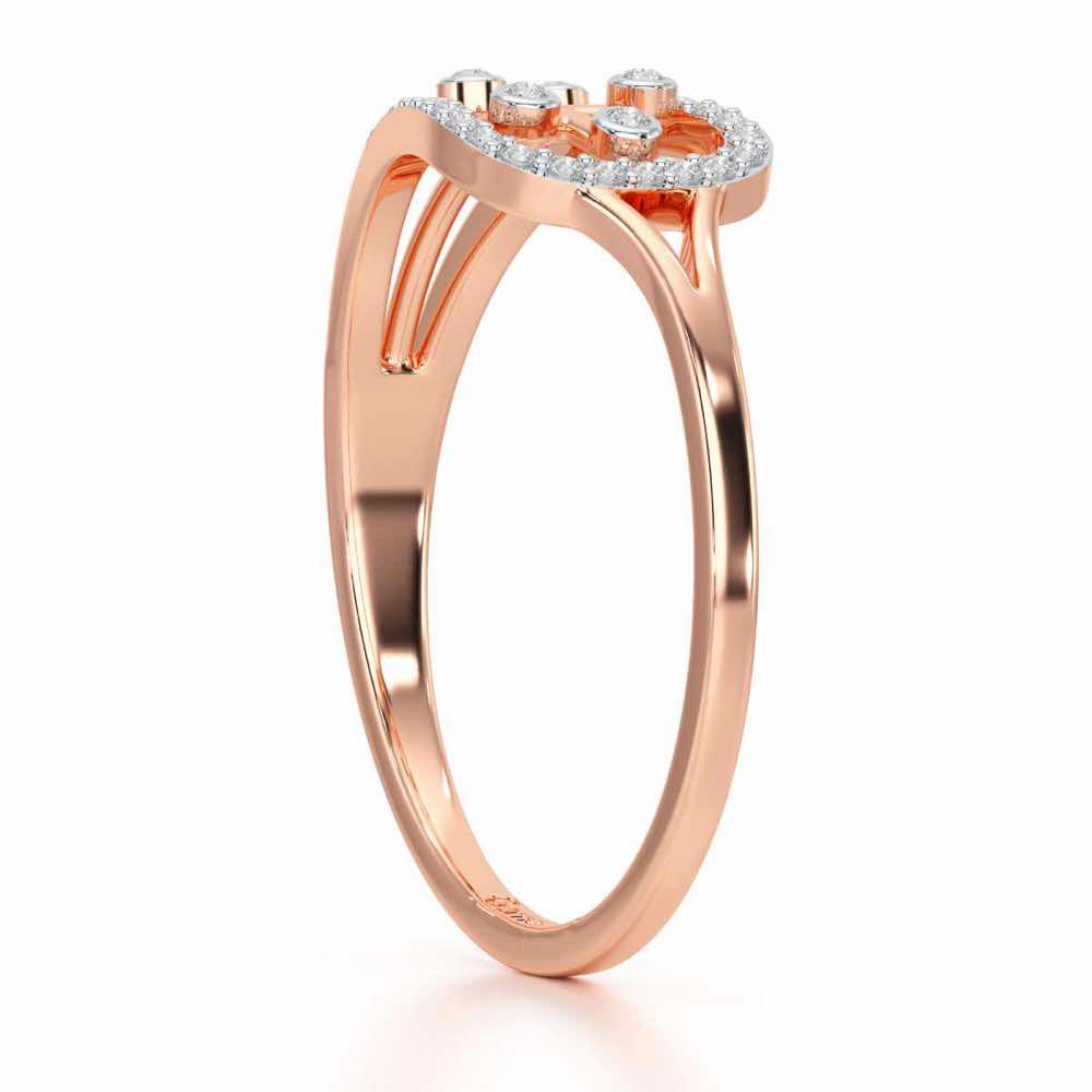 Bliss Vine Silver Ring - Rose Gold - Image 3