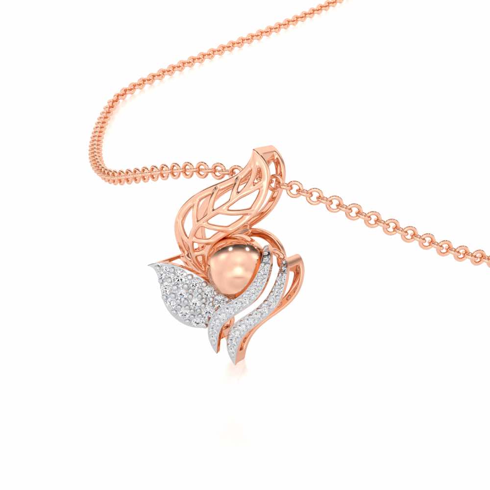 Blissful Harmonies Silver Pendant - Rose Gold - Image 2
