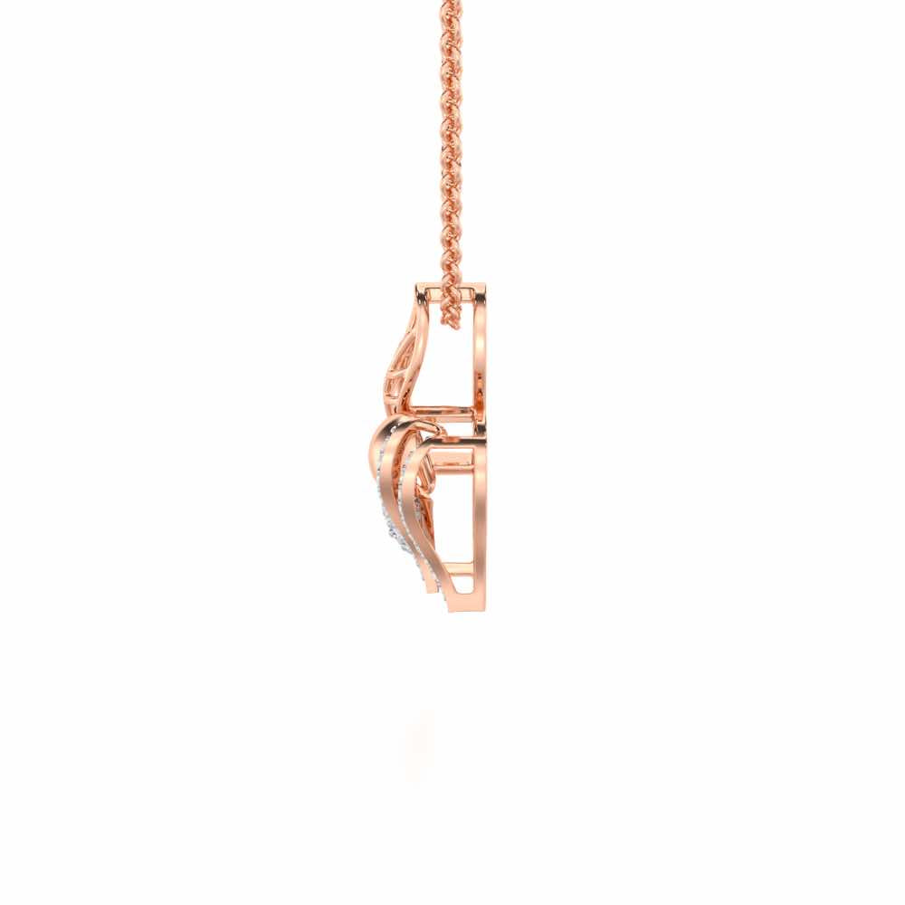 Blissful Harmonies Silver Pendant - Rose Gold - Image 4