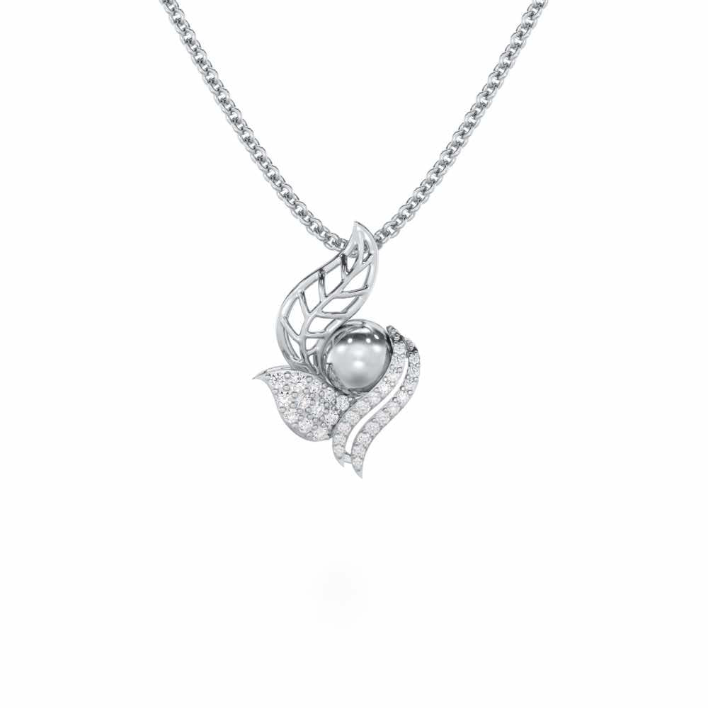 Blissful Harmonies Silver Pendant - White Gold - Image 1