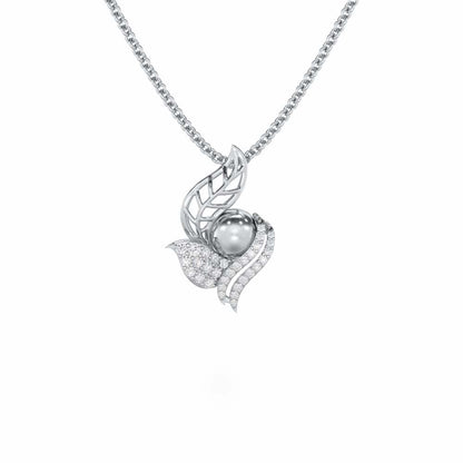 Blissful Harmonies Silver Pendant - White Gold - Image 1