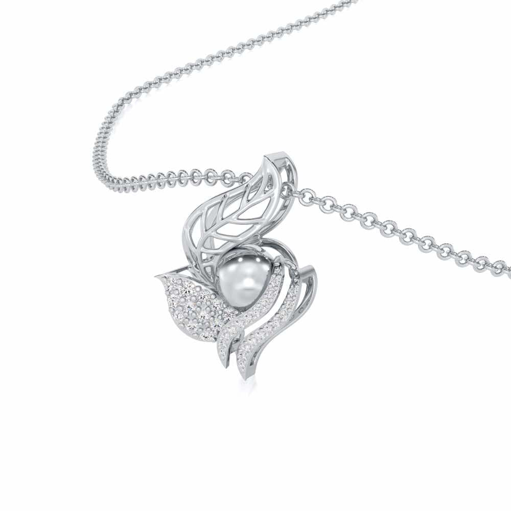 Blissful Harmonies Silver Pendant - White Gold - Image 2