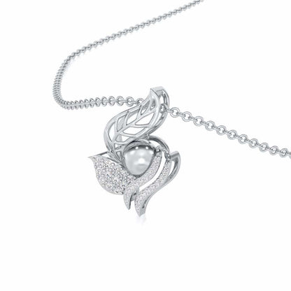 Blissful Harmonies Silver Pendant - White Gold - Image 2