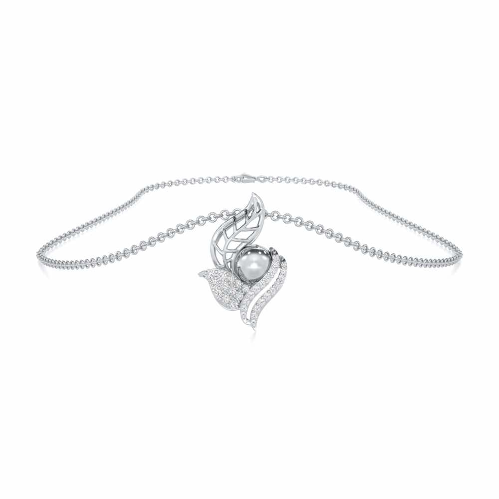 Blissful Harmonies Silver Pendant - White Gold - Image 3