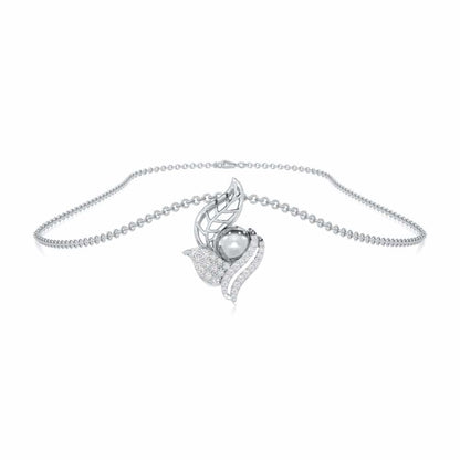 Blissful Harmonies Silver Pendant - White Gold - Image 3