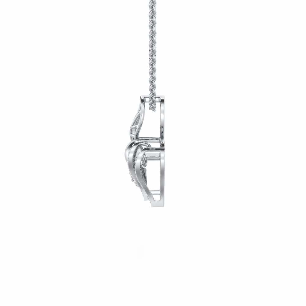 Blissful Harmonies Silver Pendant - White Gold - Image 4