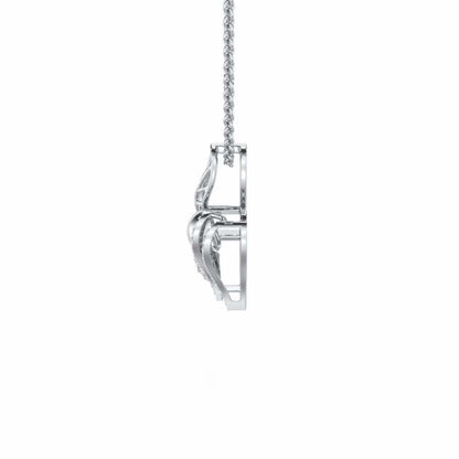 Blissful Harmonies Silver Pendant - White Gold - Image 4