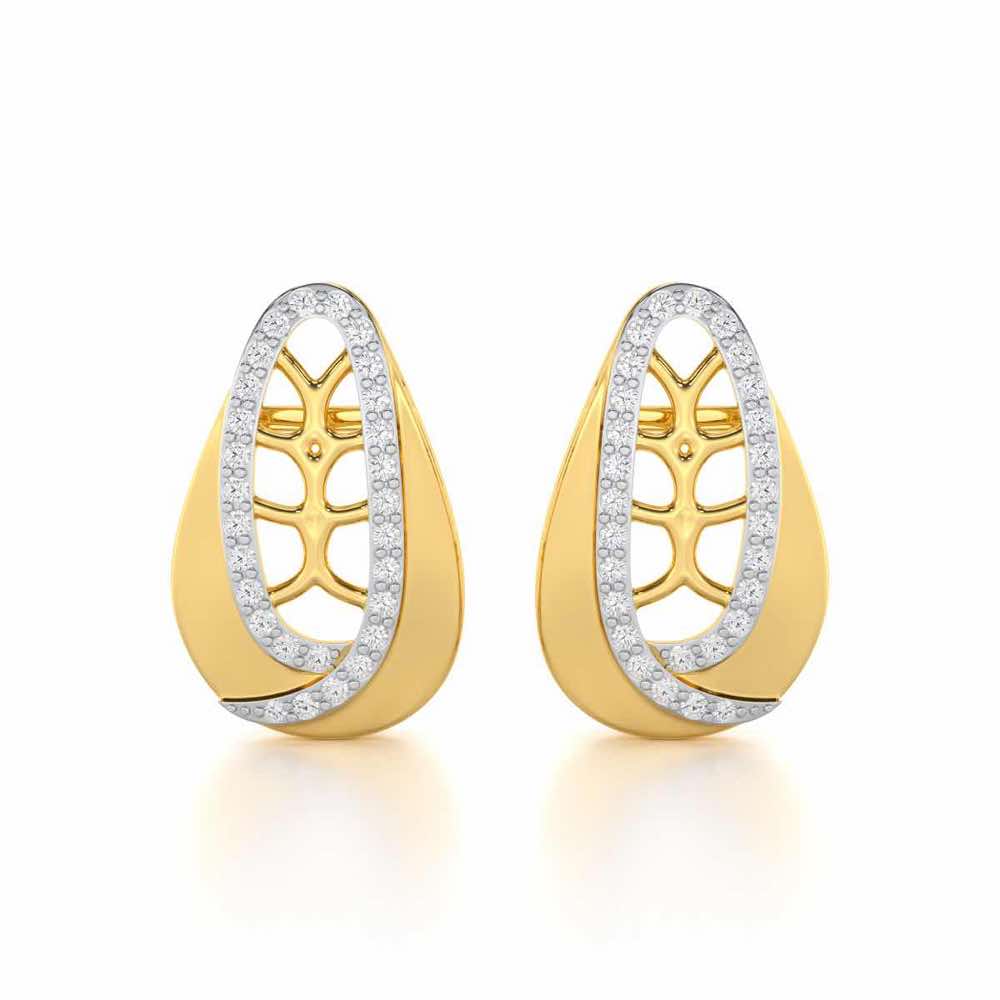 Blissful Tempo Silver Earrings - Yellow Gold - Image 1