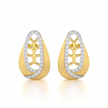 Blissful Tempo Silver Earrings - Yellow Gold - Image 1