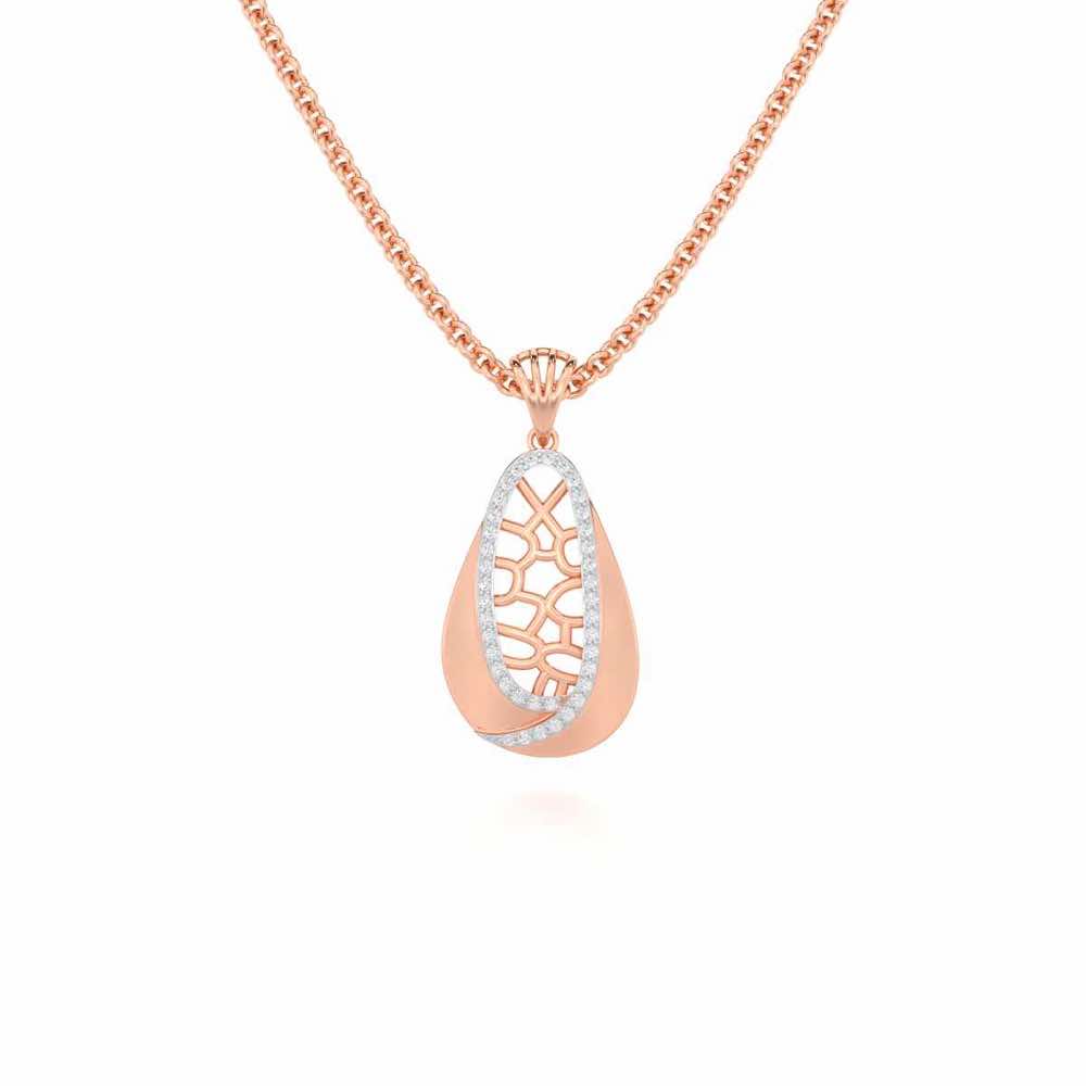 Blissful Tempo Silver Pendant - Rose Gold - Image 1
