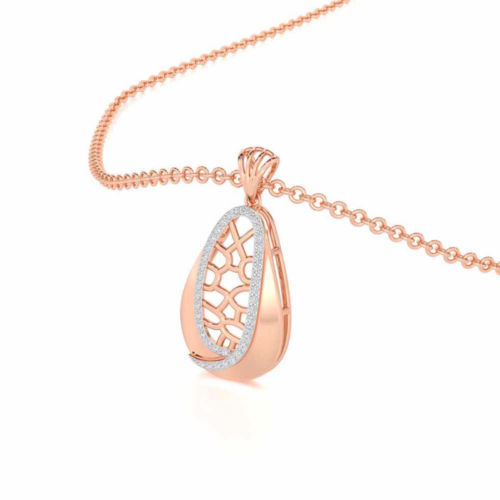 Blissful Tempo Silver Pendant - Rose Gold - Image 2