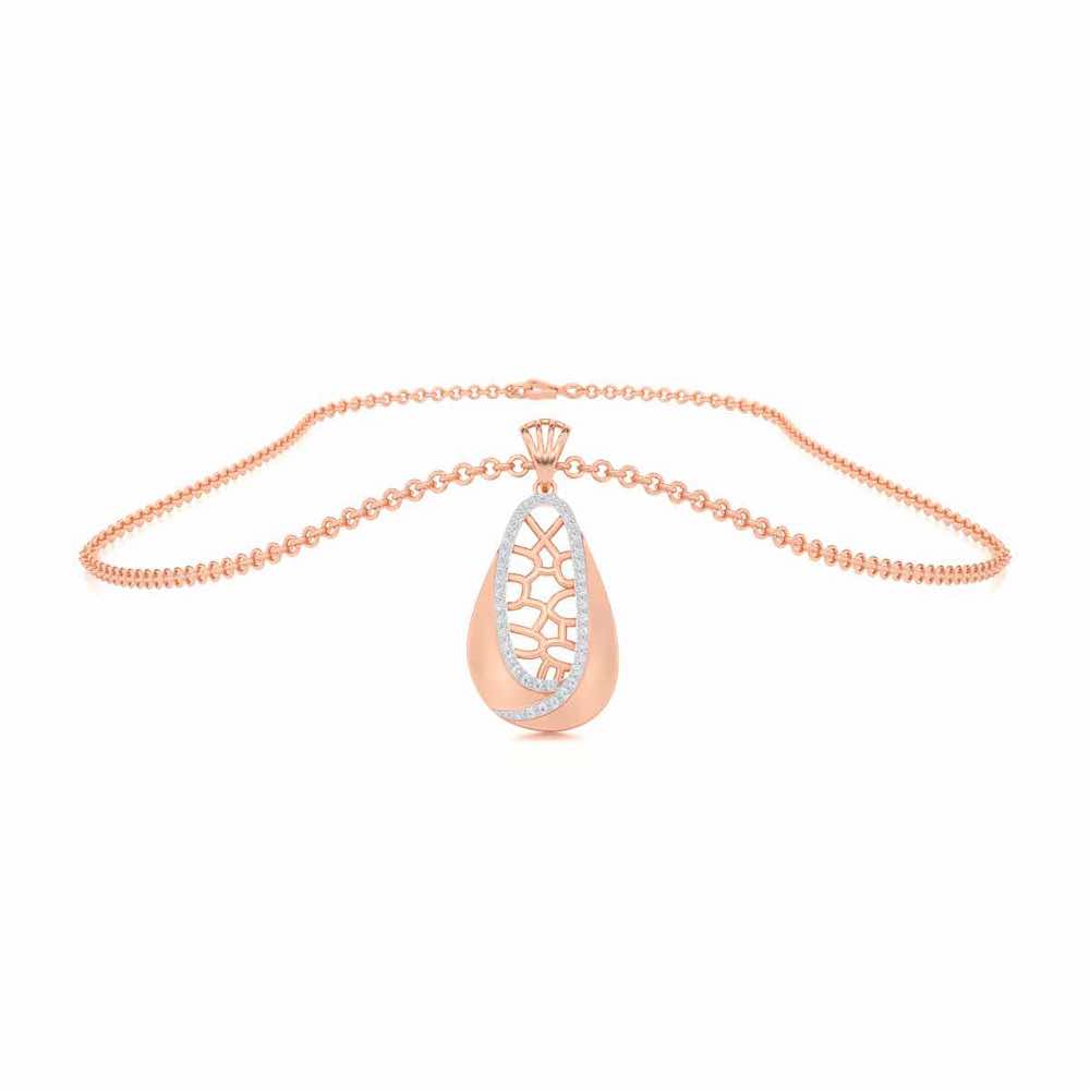 Blissful Tempo Silver Pendant - Rose Gold - Image 3
