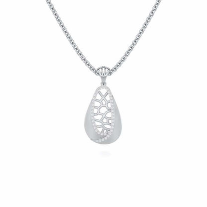 Blissful Tempo Silver Pendant - White Gold - Image 1