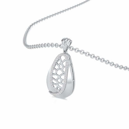 Blissful Tempo Silver Pendant - White Gold - Image 2