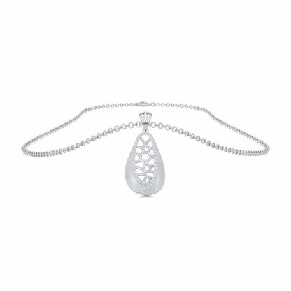 Blissful Tempo Silver Pendant - White Gold - Image 3
