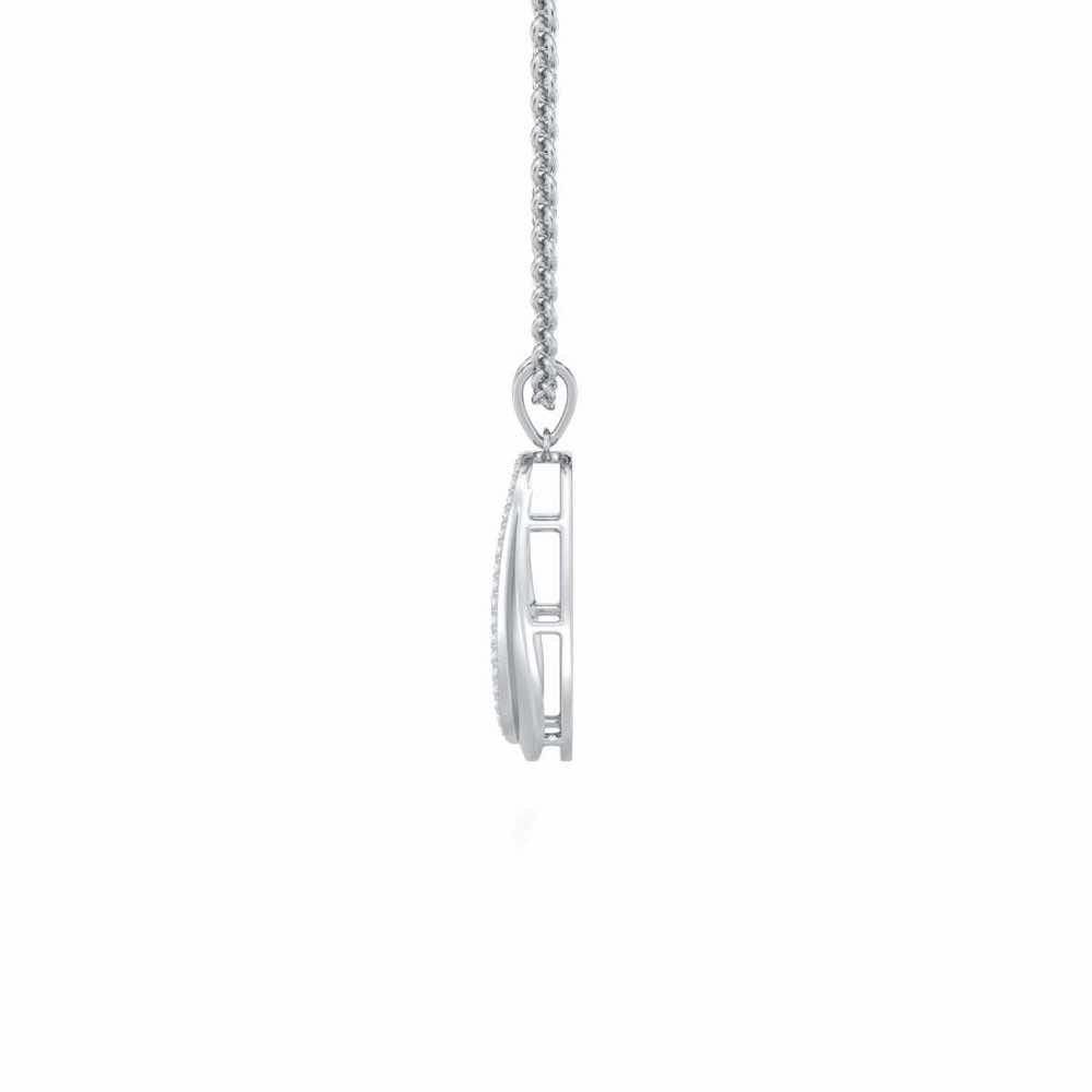 Blissful Tempo Silver Pendant - White Gold - Image 4