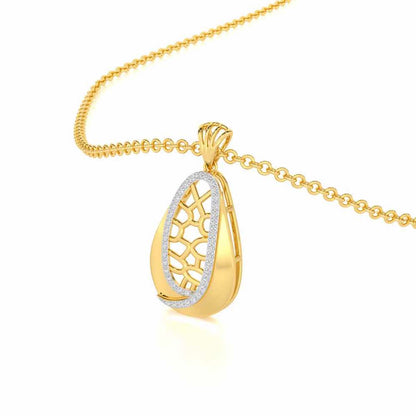 Blissful Tempo Silver Pendant - Yellow Gold - Image 2