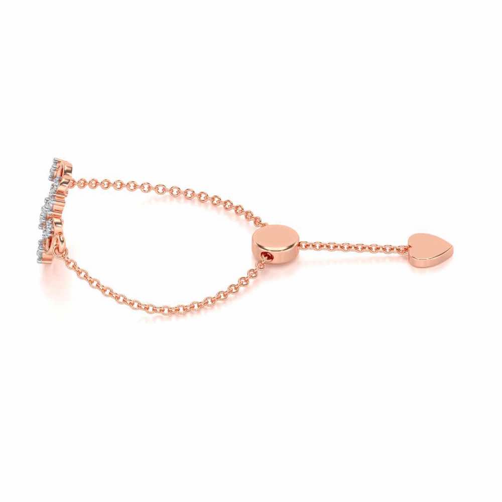 Bloom Adjustable Silver Ring - Rose Gold - Image 2