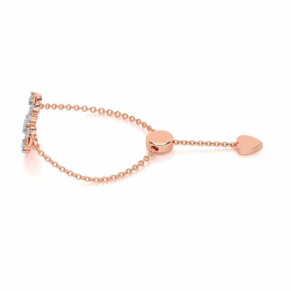 Bloom Adjustable Silver Ring - Rose Gold - Image 2