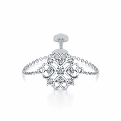 Bloom Adjustable Silver Ring - White Gold - Image 1