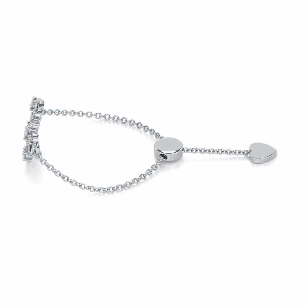 Bloom Adjustable Silver Ring - White Gold - Image 2
