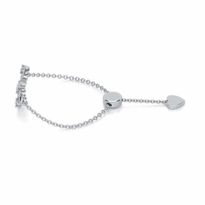 Bloom Adjustable Silver Ring - White Gold - Image 2