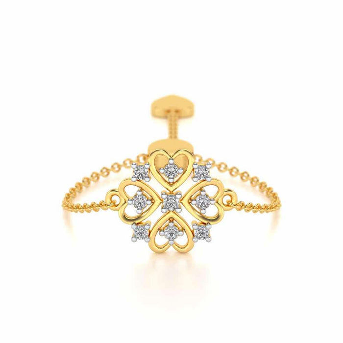 Bloom Adjustable Silver Ring - Yellow Gold - Image 1
