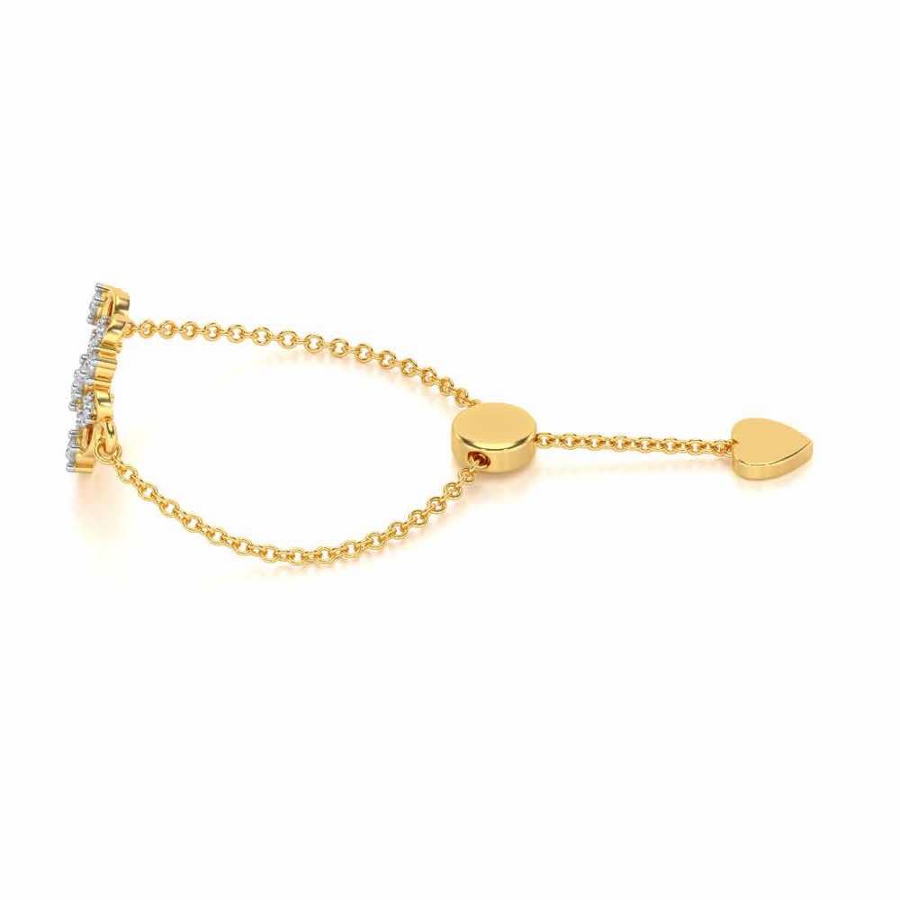 Bloom Adjustable Silver Ring - Yellow Gold - Image 2