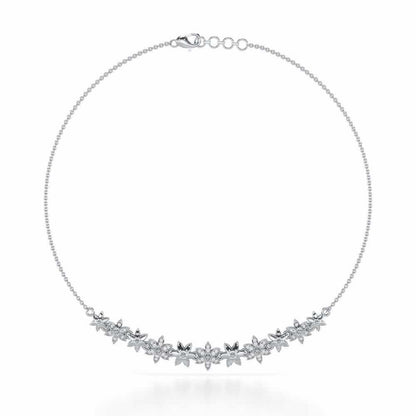 Bloom Dance Silver Necklace - White Gold - Image 2