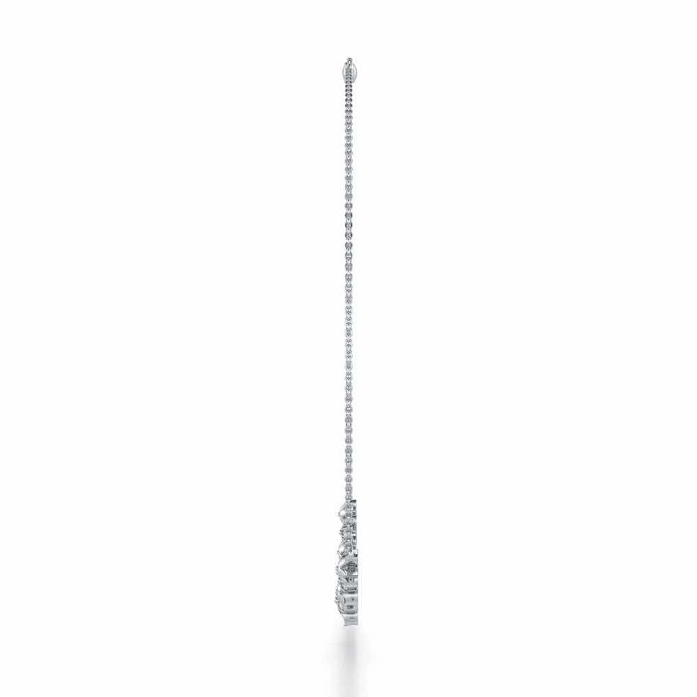 Bloom Dance Silver Necklace - White Gold - Image 4